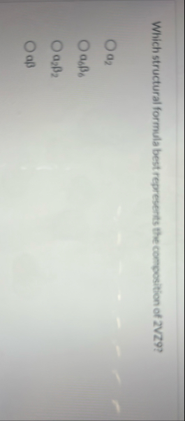 Which structural formula best represents the