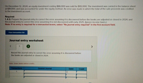 On December 1 2 . 2 0 2 4 , an equity investment