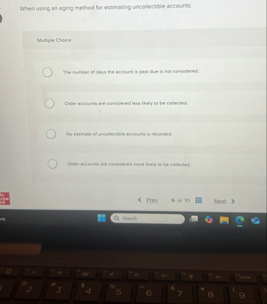 When using an aging method for estimating