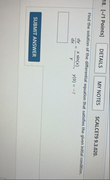 [ - / 1 Points ] SCALCET 9 9 . 3 . 0 2 0 . Find