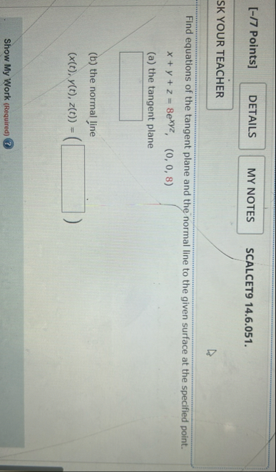 [ - / 7 Points ] SCALCET 9 1 4 . 6 . 0 5 1 . SK