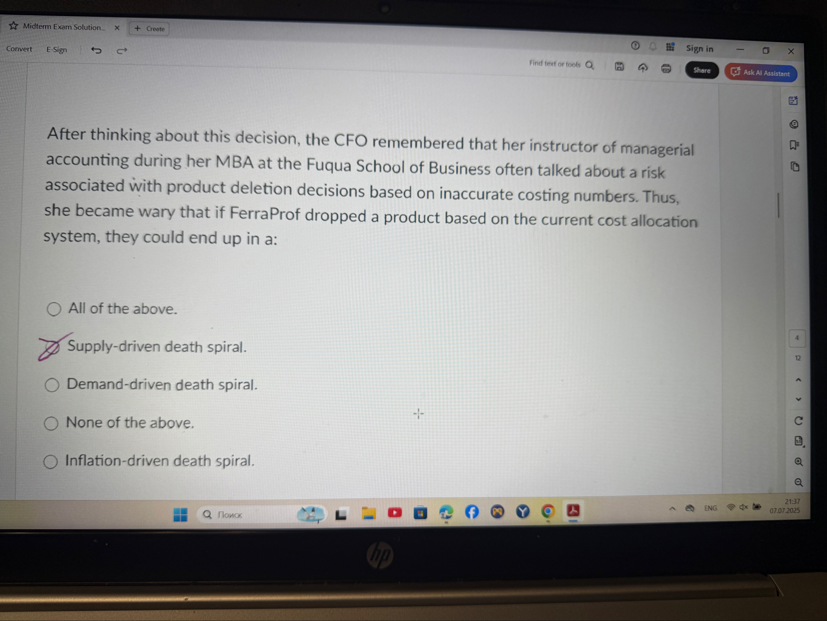 Midterm Exam Solution... Create Convert E - Sign