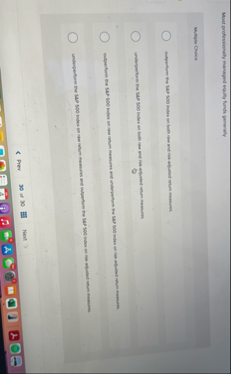 Most professionally managed equity funds