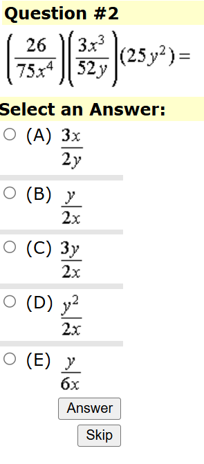 ( 2 6 7 5 x 4 ) ( 3 x 3 5 2 y ) ( 2 5 y 2 ) =