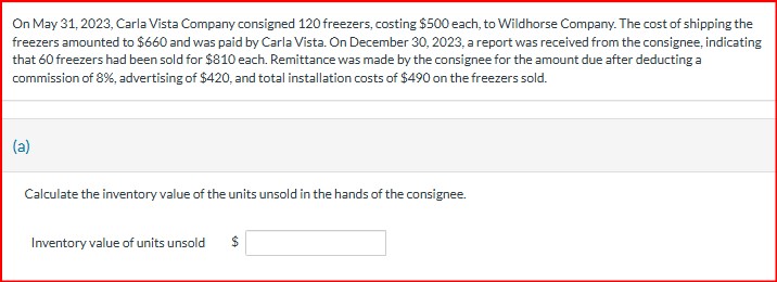 On May 3 1 , 2 0 2 3 , Carla Vista Company
