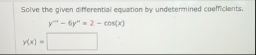 Solve the given differential equation by