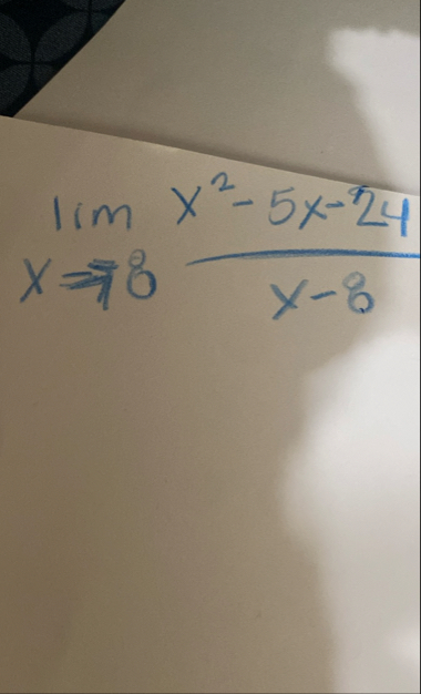 lim x = > 8 x 2 - 5 x - 2 4 x - 8