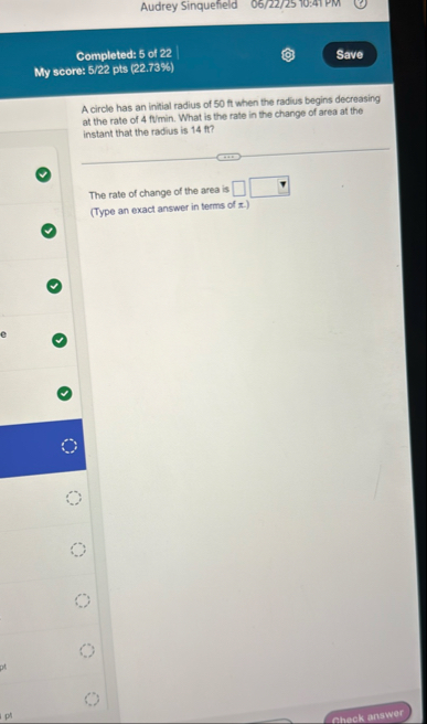 Audrey Sinquefield , 0 6 2 2 ? 2 5 1 0 : 4 1 PM