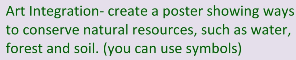 Art Integration - create a poster showing ways to