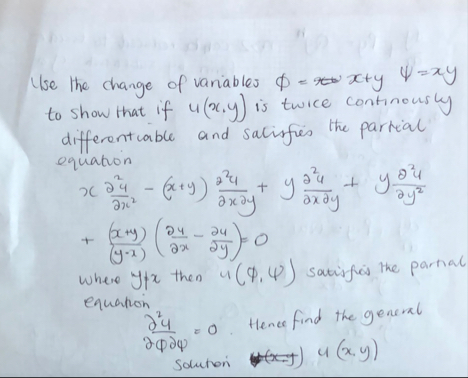 Use the change of variables = x y , = x y to show
