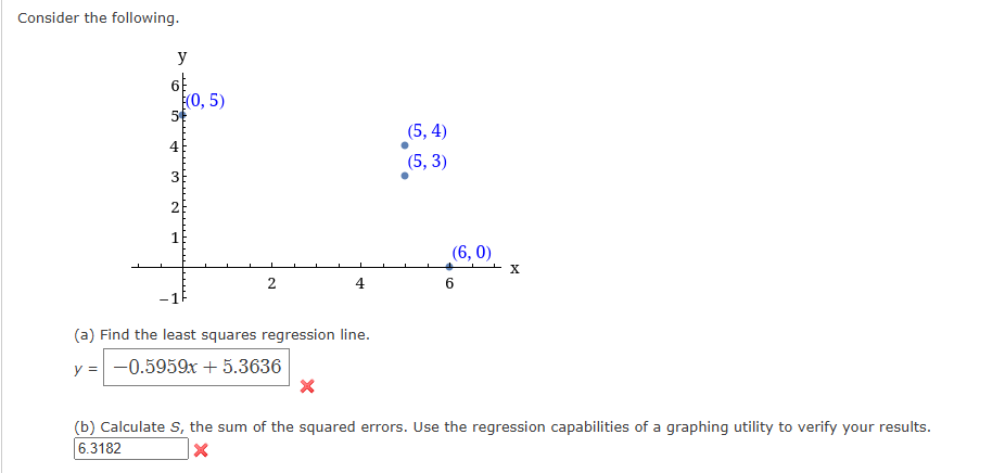 1 . Consider the following. ( a ) Find the least