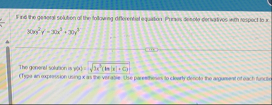 Find the general solution of the following