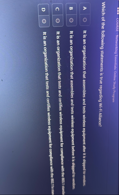 COURSE - Networking Essentials: Online Study