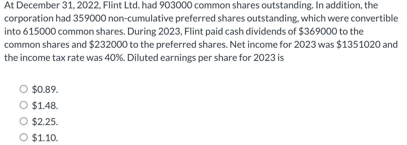 A t December 3 1 , 2 0 2 2 , Flint L t d . had 9