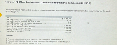 Exercise 1 - 1 5 ( Algo ) Traditional and