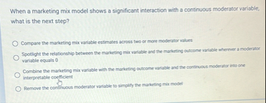 When a marketing mix model shows a significant