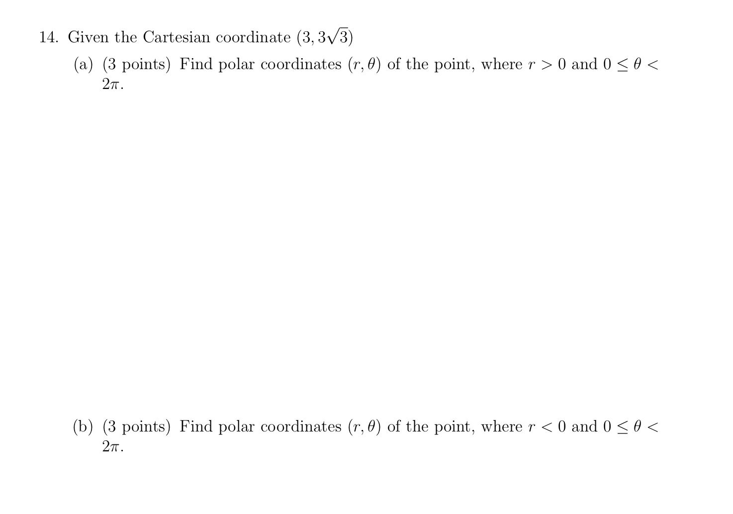 Given the Cartesian coordinate ( 3 , 3 3 2 ) ( a