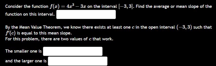 Consider the function f ( x ) = 4 x 3 - 3 x o n