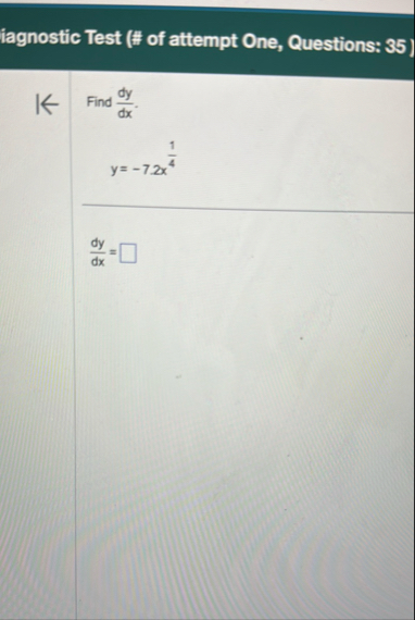 lagnostic Test ( # of attempt One, Questions: 3 5