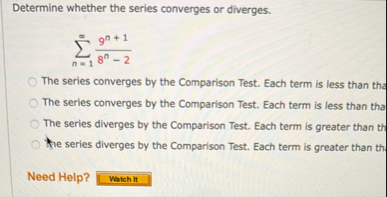 Determine whether the series converges or