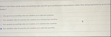 What is the likely result when accounting rules