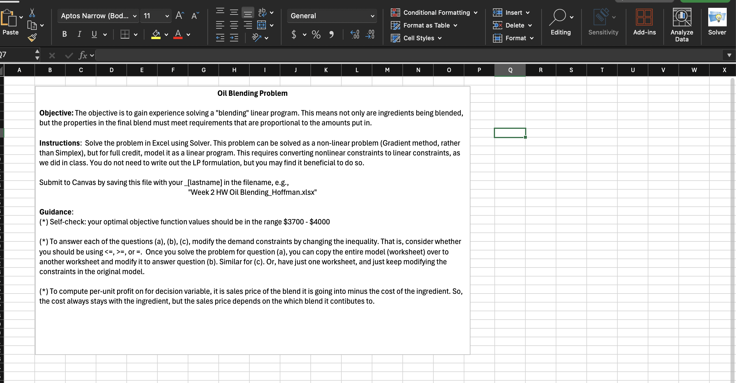 Oil Blending Problem Objective: The objective is