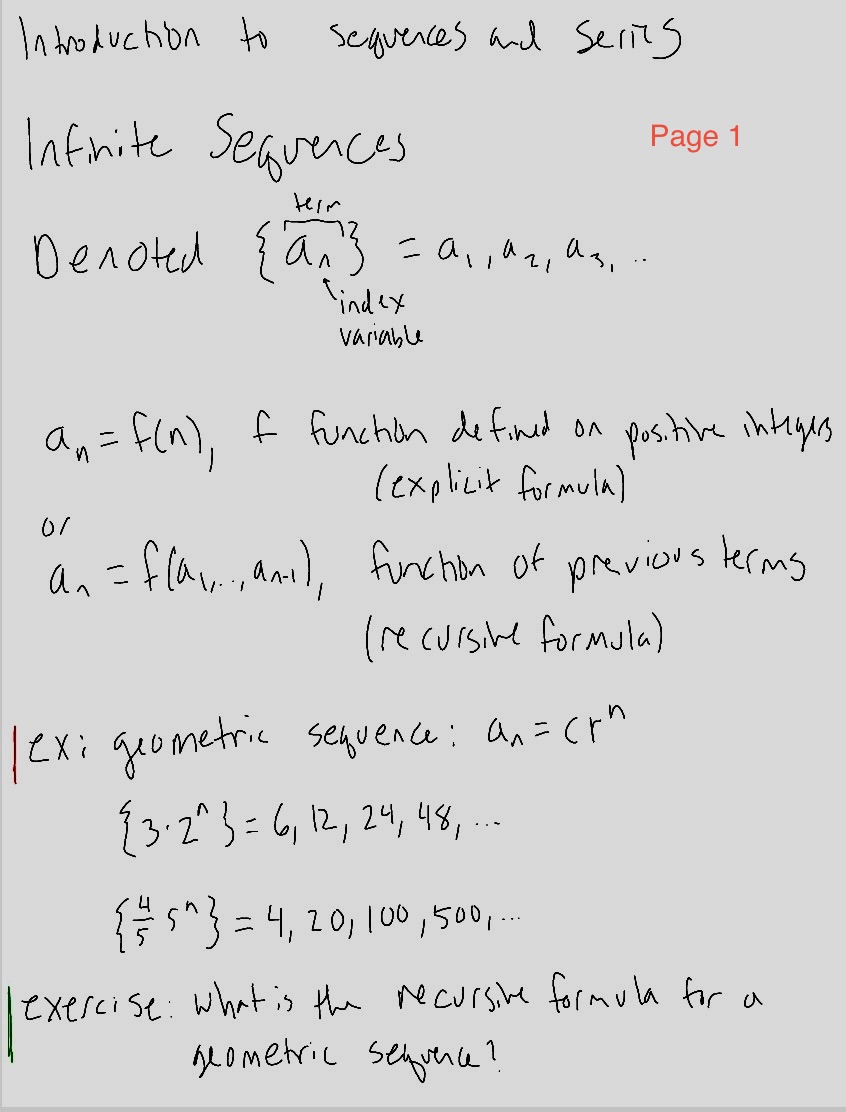 I n these calc I I notes ( l a b e l e d pages 1