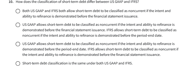 1 0 . How does the classification of short - term
