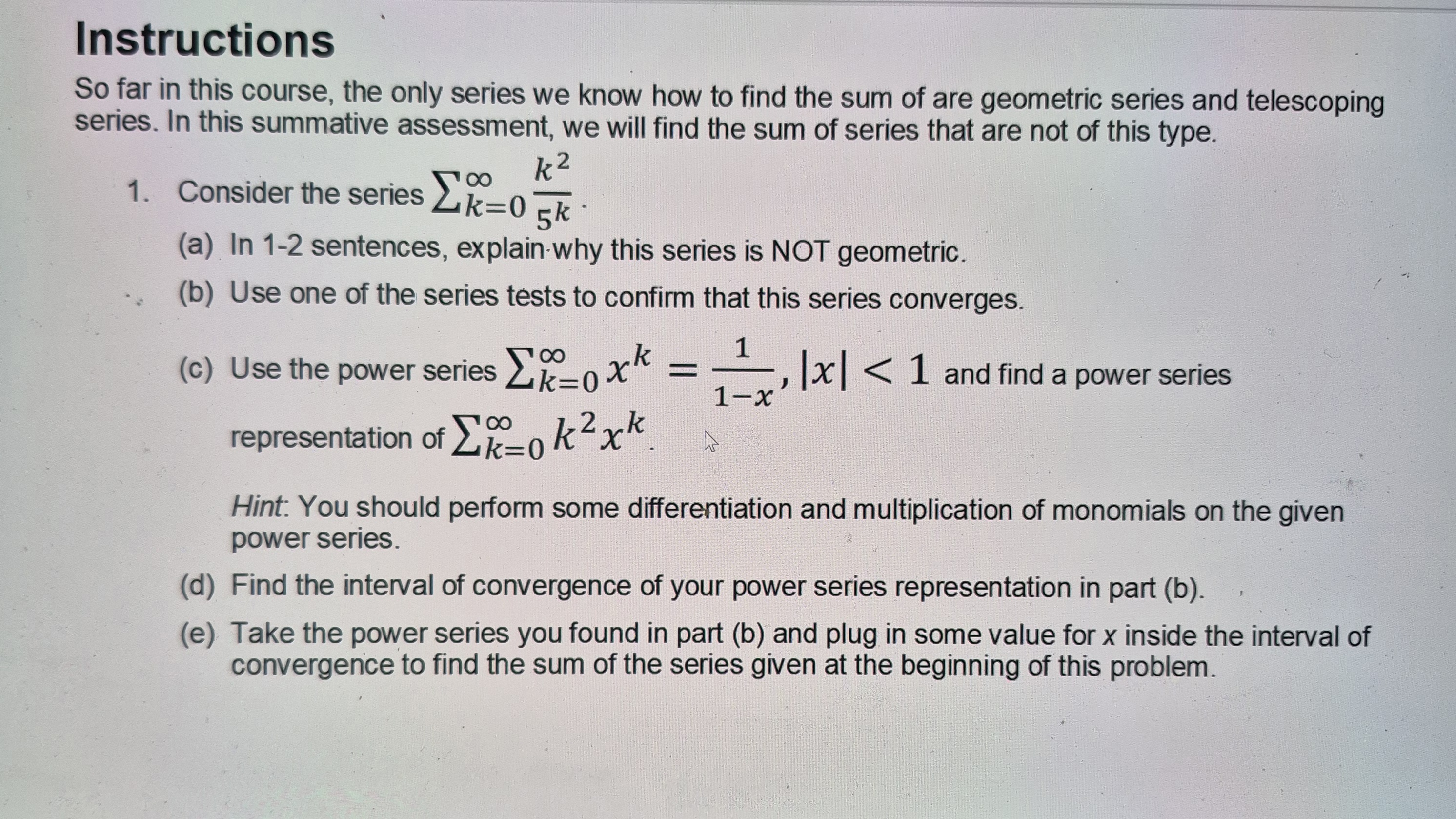 Instructions S o far i n this course, the only