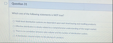 Question 3 1 Which one of the following