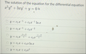 The solution of the equation for the differential