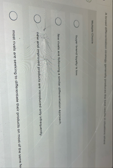 broad differentistson stretegy generathy produces