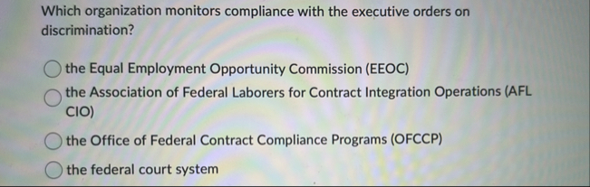 Which organization monitors compliance with the