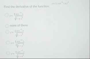 Find the derivative of the function: r = ( 1 x -