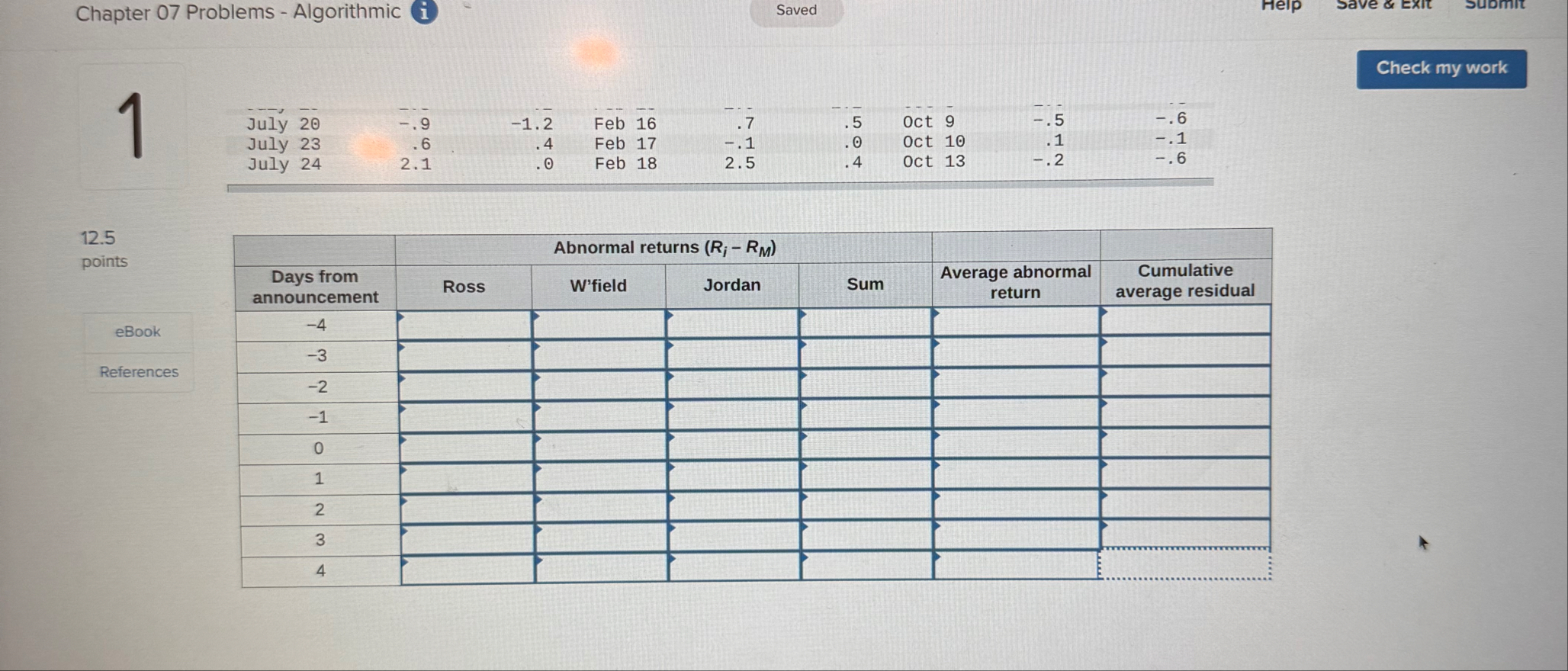 Chapter 0 7 Problems - Algorithmic ( i Saved Help