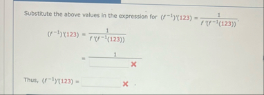 f ( x ) = x 3 - , a = 1 2 3 Substitute the above