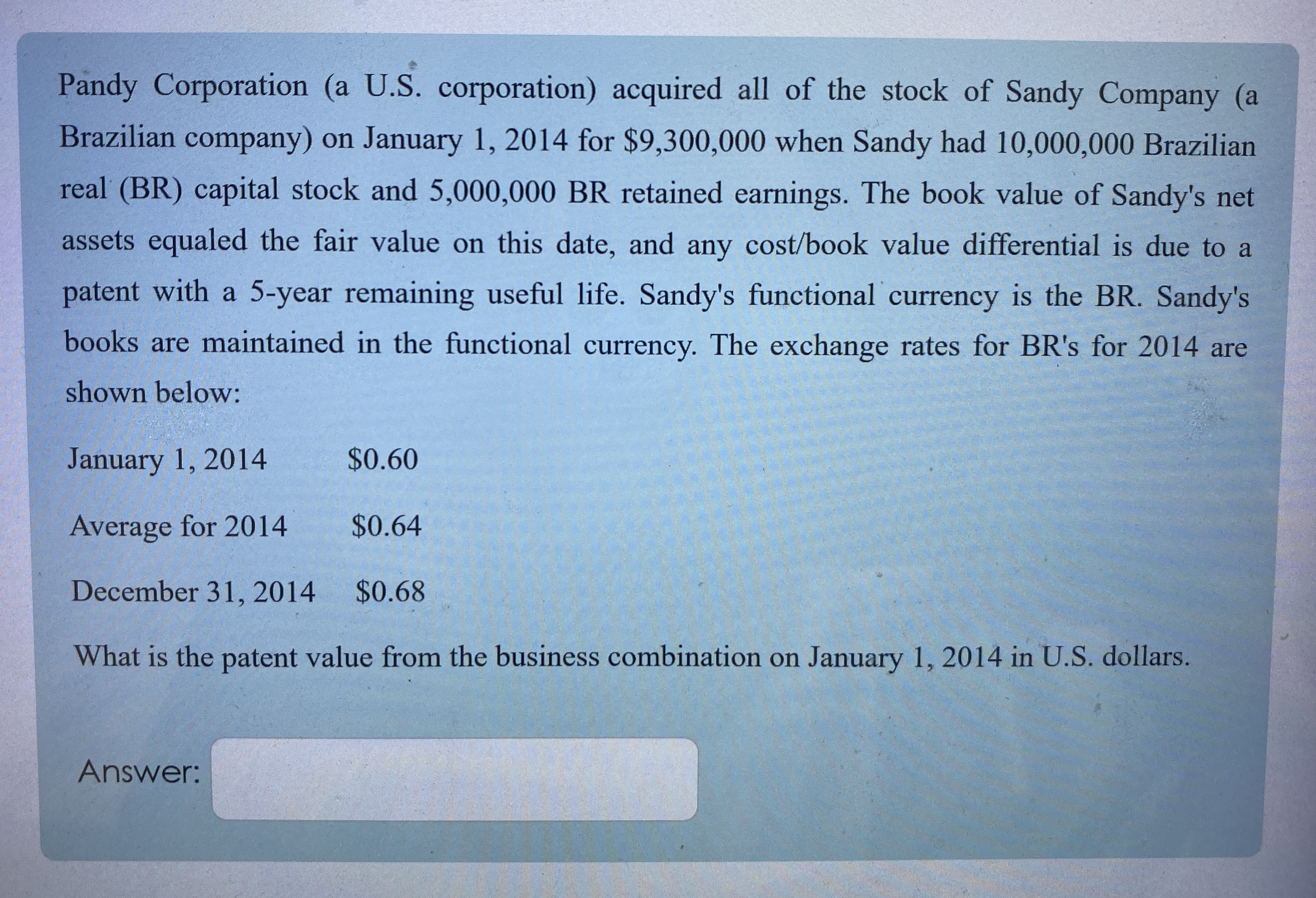 Pandy Corporation ( a U . S . corporation )