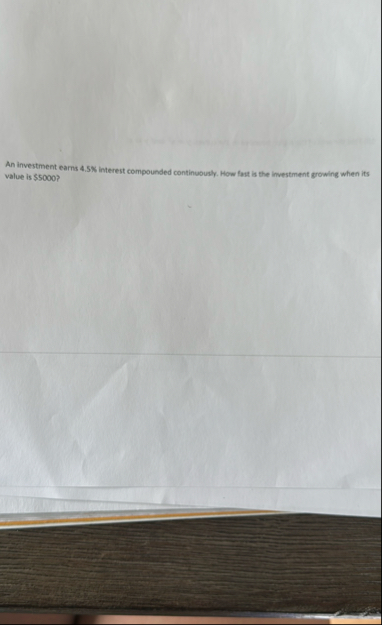 An investment earns 4 . 5 % interest compounded