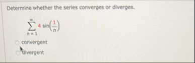 Determine whether the series converges or