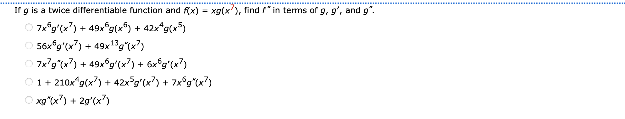 I f g i s a twice differentiable function and f (