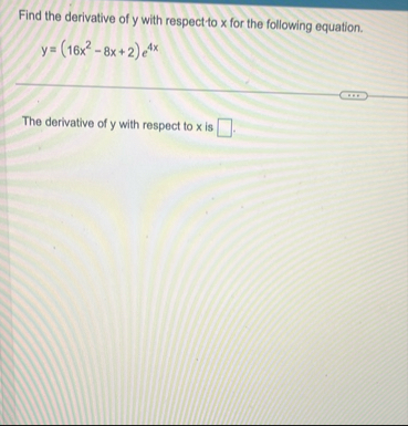 Find the derivative of y with respect to x for