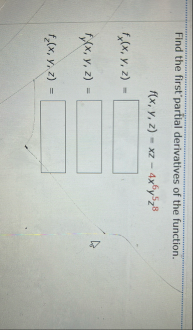 Find the first'partial derivatives of the