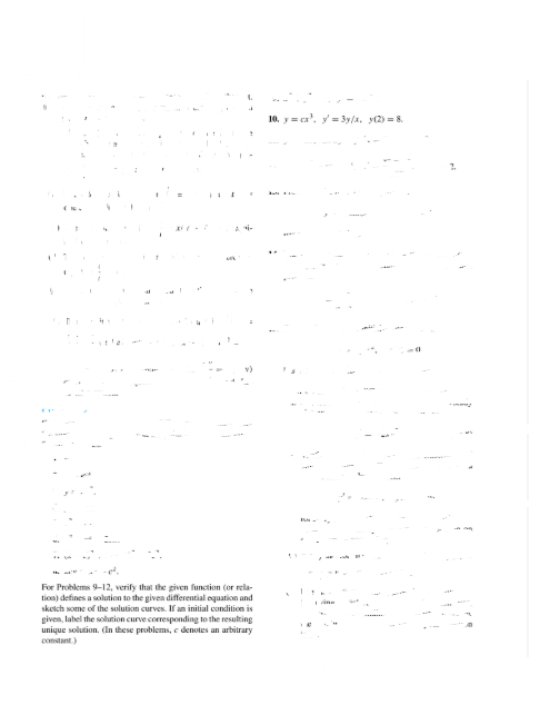 y = c x 3 , y ' = 3 y x , y ( 2 ) = 8 .