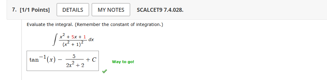 [ 1 1 Points ] SCALCET 9 7 . 4 . 0 2 8 . Evaluate