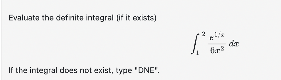 Evaluate the definite integral ( i f i t exists )