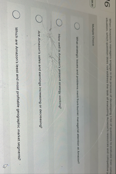 6 When Amaron's managers engage in the process of