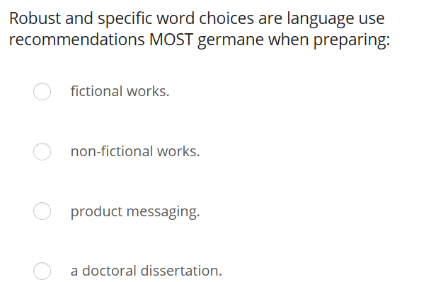 Robust and specific word choices are language use