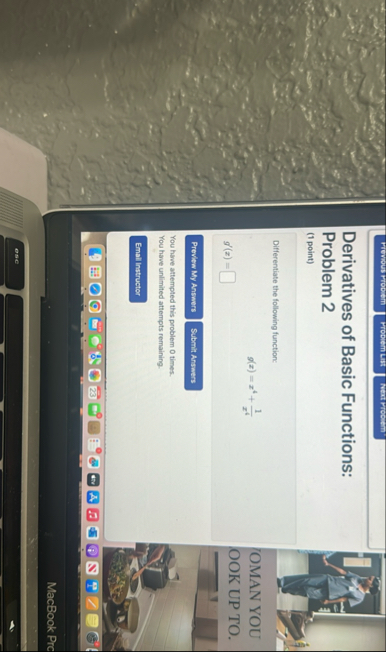 NEXTPROCEII Derivatives of Basic Functions: