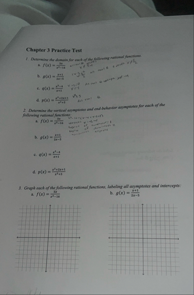 Chapter 3 Practice Test Determine not domain