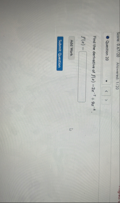 Score: 0 . 6 7 2 0 Answered: 1 2 0 Question 2 0